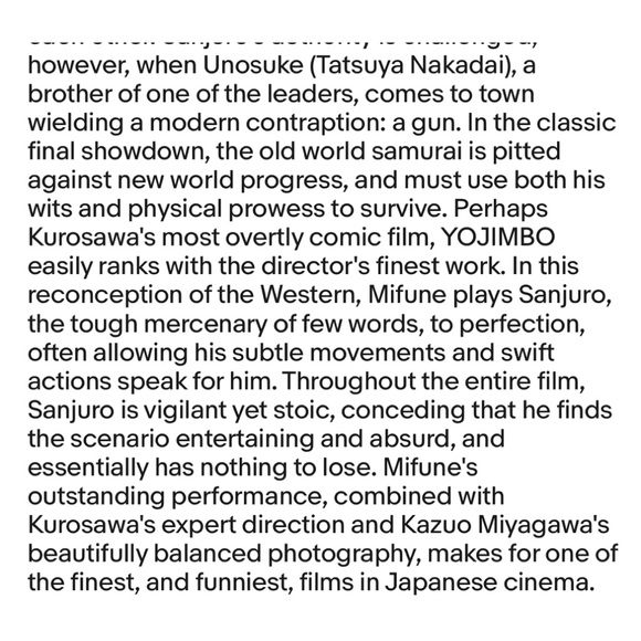 Yojimbo [VHS] Toshirô Mifune, Eijirô Tôno, Tatsuya Nakadai, Yôko Tsukasa, Isuzu - Picture 9 of 10